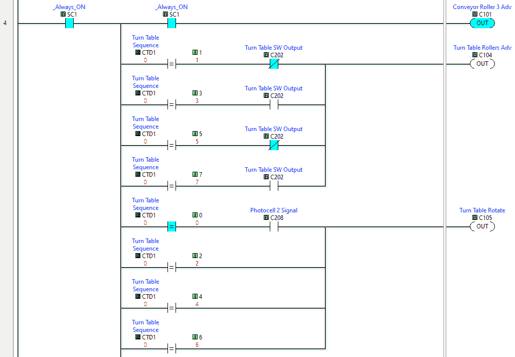 Ladder Logic Sequence Program