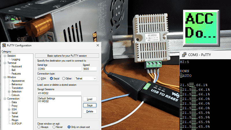XY-MD02 Temp Humidity Serial UART Communication