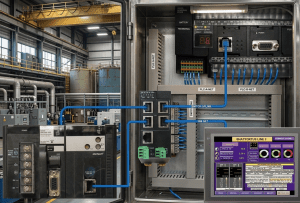 Omron CP1L, CP1H, and CJ2M — the three models Chris chose for his classes