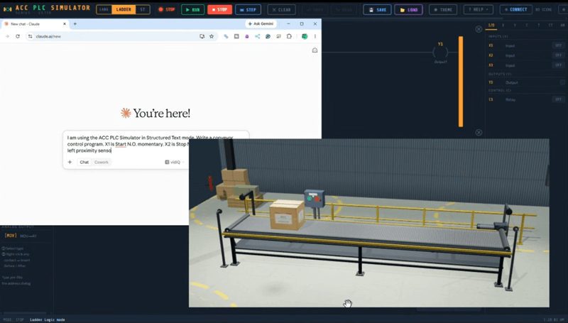 Can AI Program a PLC? I Tested It Live in the ACC PLC Simulator