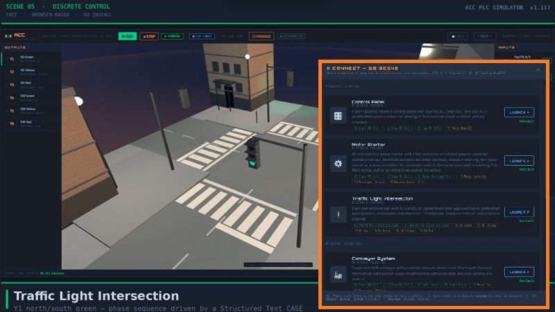 3D scenes to program in simulator