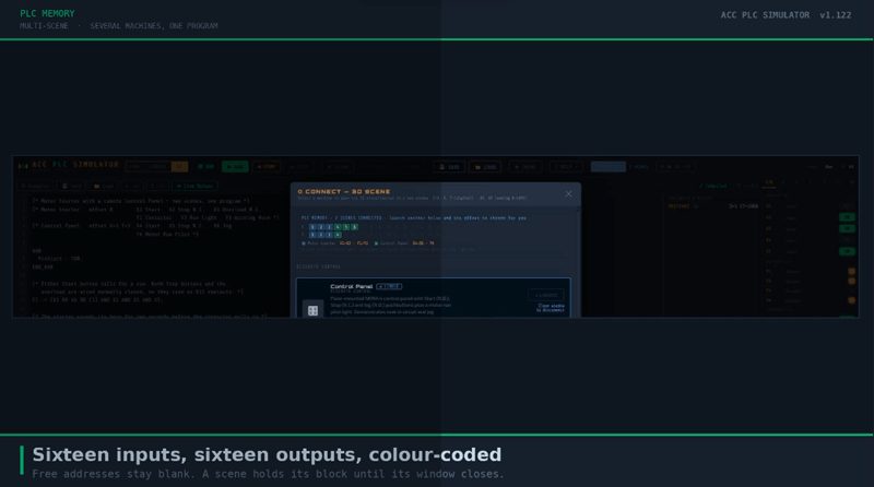 Run Two 3D Machines at Once — Multi-Scene PLC Simulator