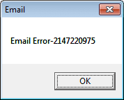 SMTP Email Error