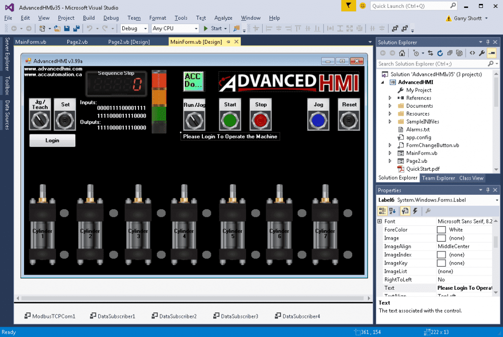 Creating a HMI Login Screen on AdvancedHMI ACC Automation