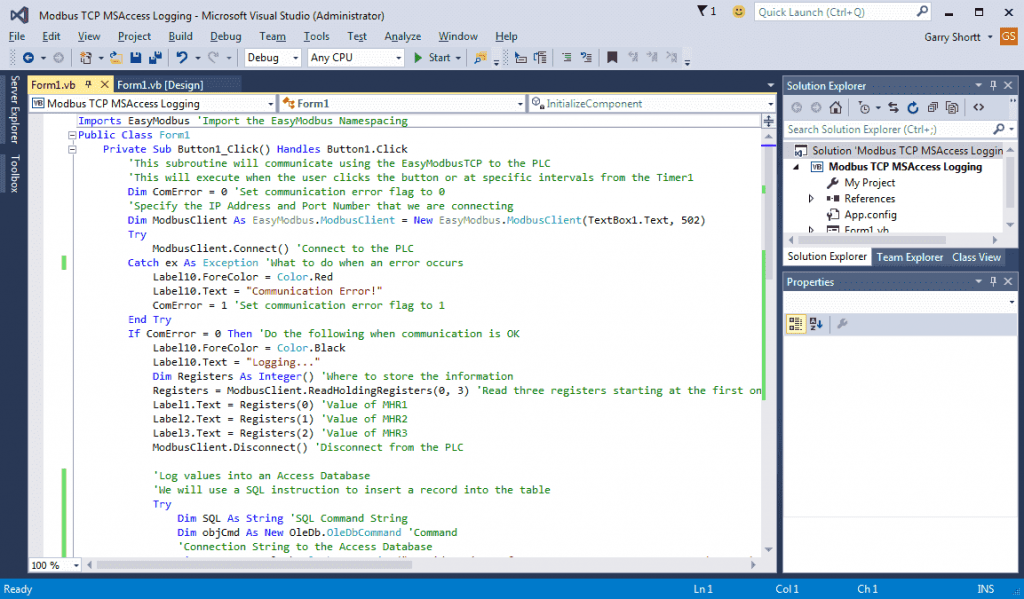 vb.net modbus tcp | Acc Automation
