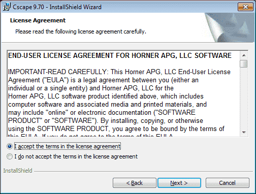 Horner XL4 Installing the Software 040-min