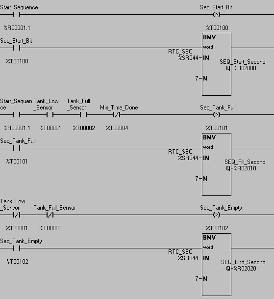 XL4 Ladder Logic Programming Sample Code Cscape