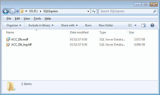 Creating a Database in SQL Server Express 2014