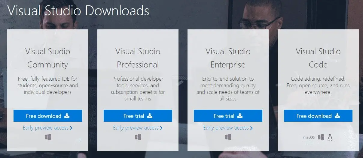 Installing Visual Studio