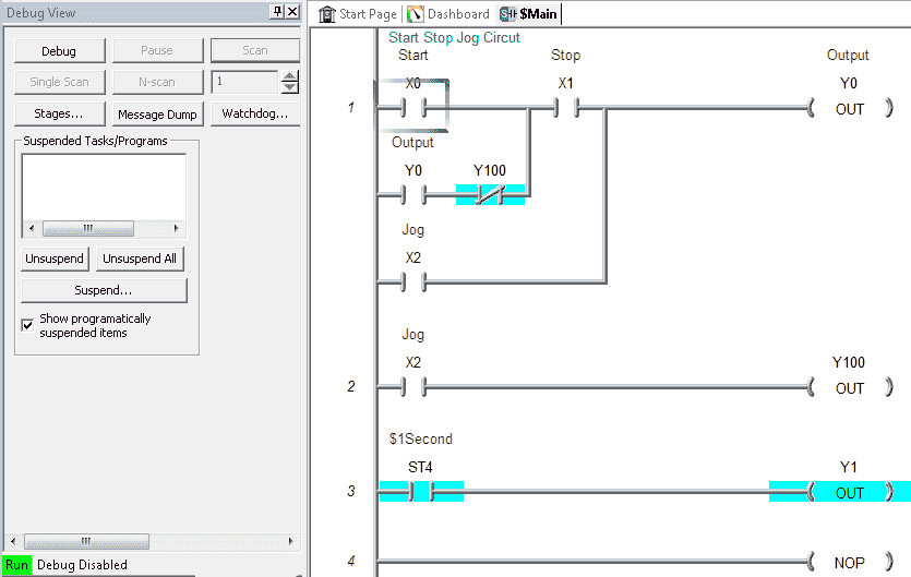 BRX Ladder Logic Programming Sample Code