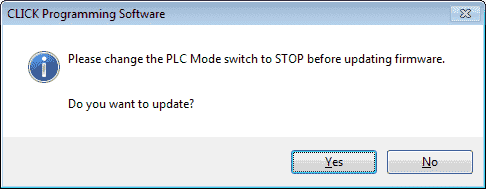 Click PLC Update Firmware