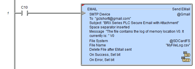 BRX Do-More PLC Email – Text SMS Messaging Gmail