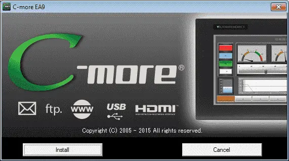 C-More EA9 HMI Series Panel Installing the Software