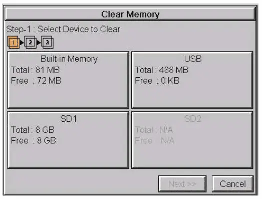 HMI Configuration Clear Memory