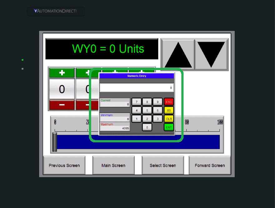 C-More EA9 HMI Series Panel Define Custom Keypad