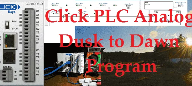 Click PLC Analog Dusk to Dawn Program Example