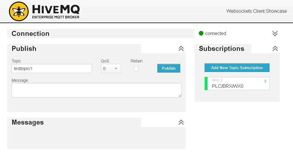 BRX Do-More Simulator MQTT Publish Subscribe