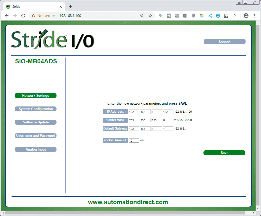 Stride Network Configuration