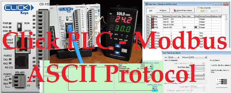 click plc modbus ascii