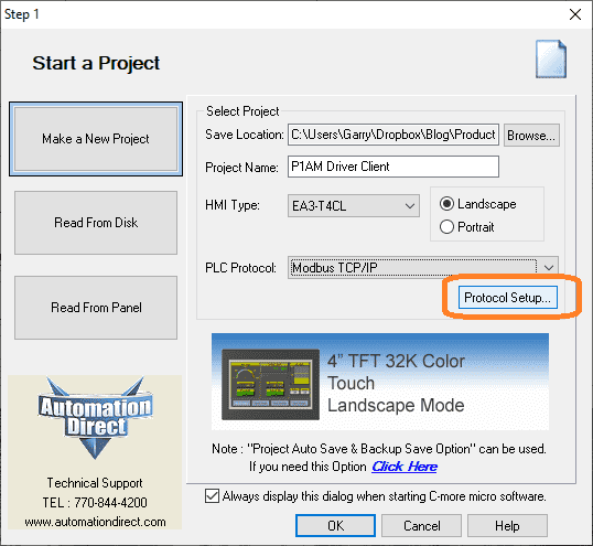 P1AM Arduino Modbus TCP