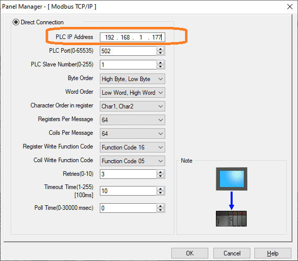 P1AM Arduino Modbus TCP