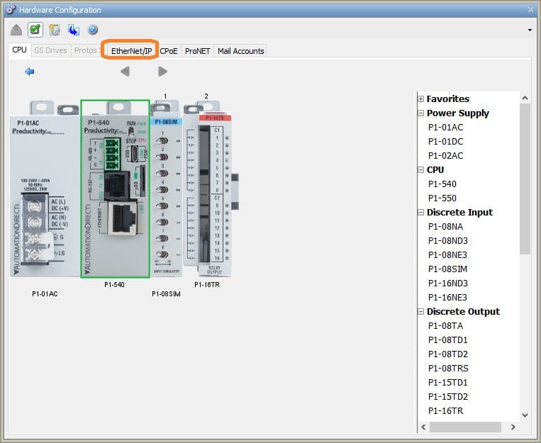 Productivity 1000 Series PLC Click EthernetIP Remote IO