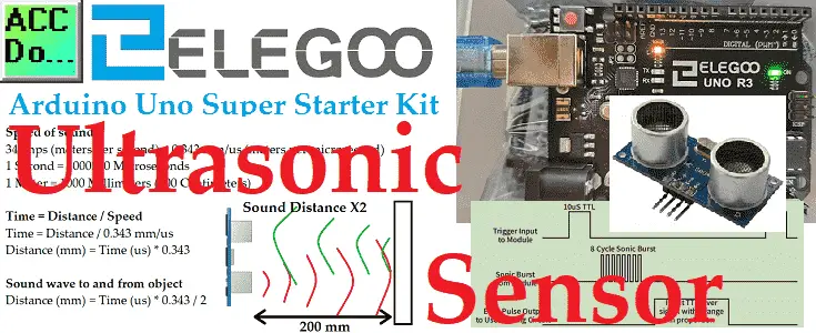Arduino Uno Super Starter Kit Ultrasonic Sensor