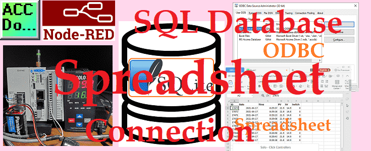 Node-RED SQL Database Spreadsheet Connection