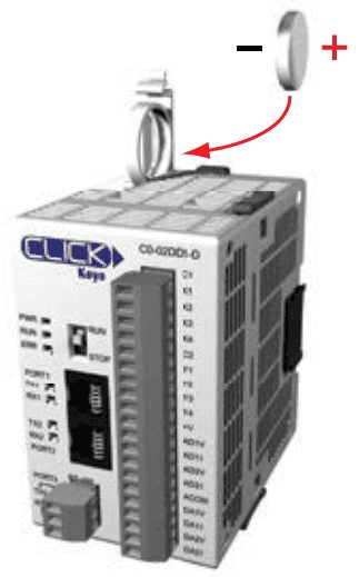 Click PLC Battery Installation