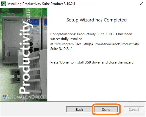 Productivity 2000 Series PLC Software Install