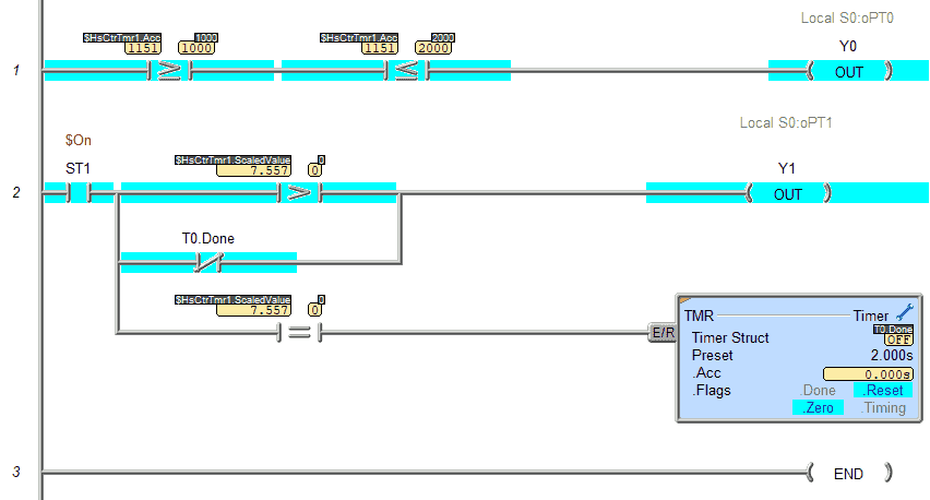 PLC Ladder Logic Program Code