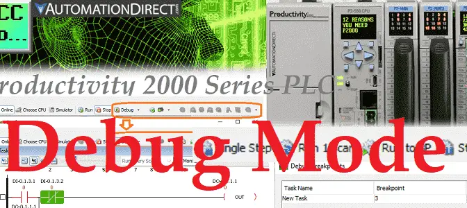 Productivity 2000 Series PLC Debug Mode