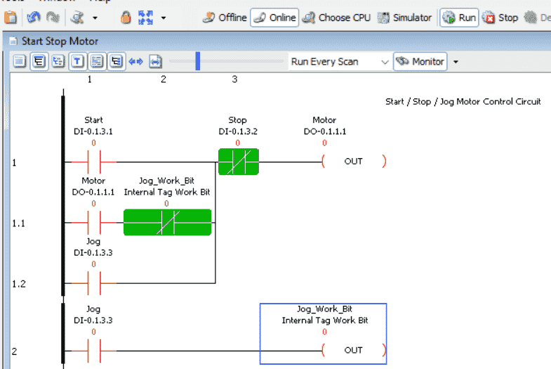 PLC Ladder Logic Sample Program