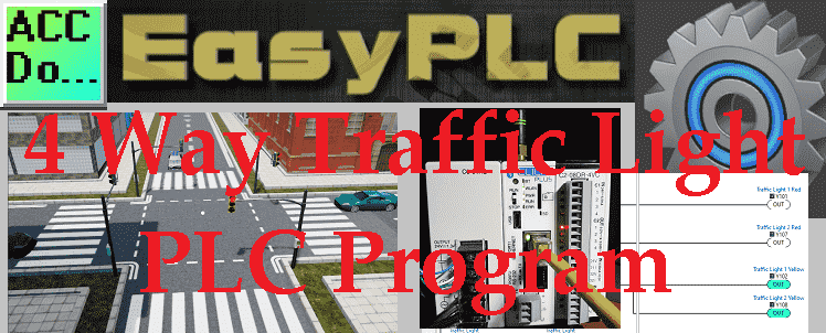 4 Way Traffic Light PLC Program EasyPLC