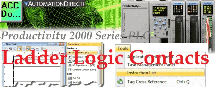Productivity 2000 PLC Ladder Logic Contacts