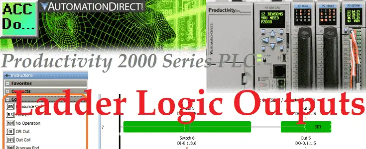 Productivity 2000 PLC Ladder Logic Outputs