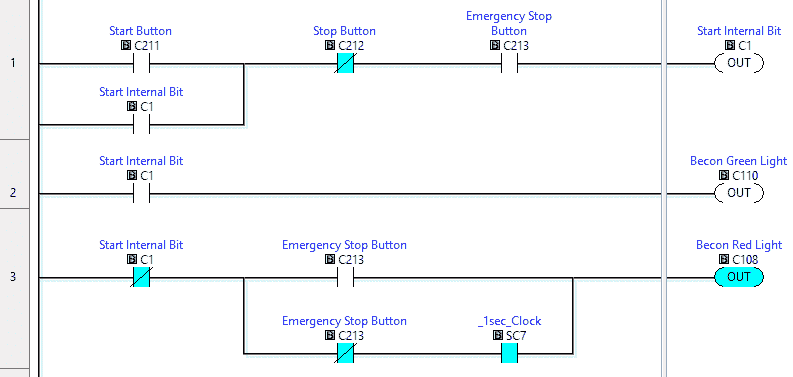 Ladder Logic Sample Program