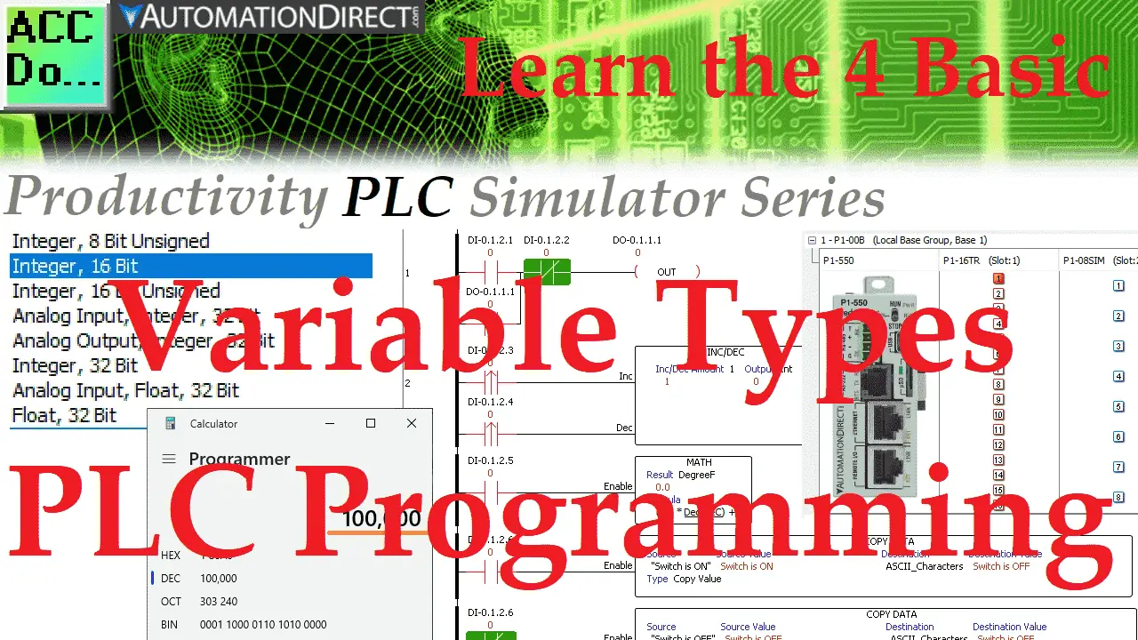 Learn the 4 Basic Variable Types in PLC Programming