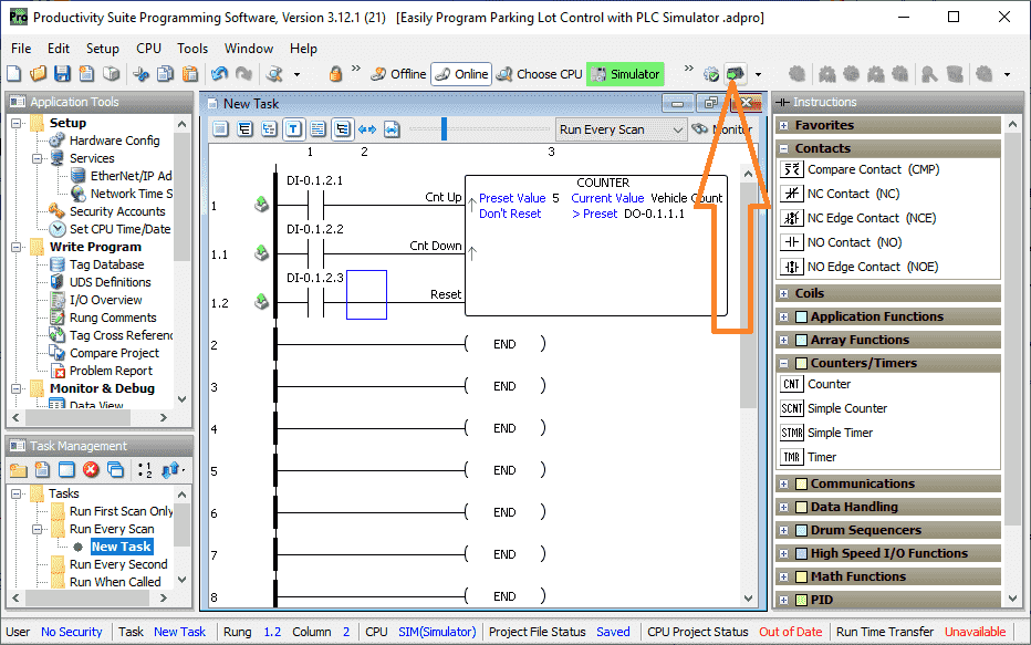 Productivity Suite Software Ladder Logic Programming