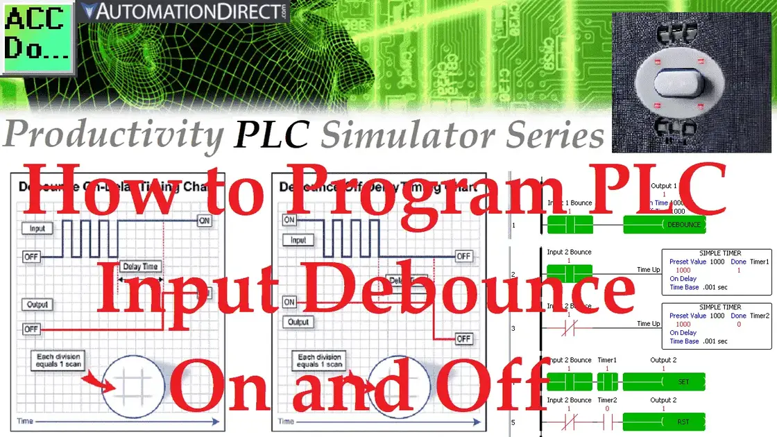 How to Program PLC Input Debounce On and Off