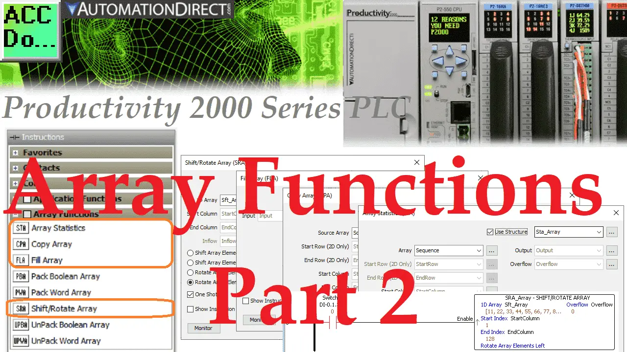 Productivity 2000 PLC Array Functions Part 2