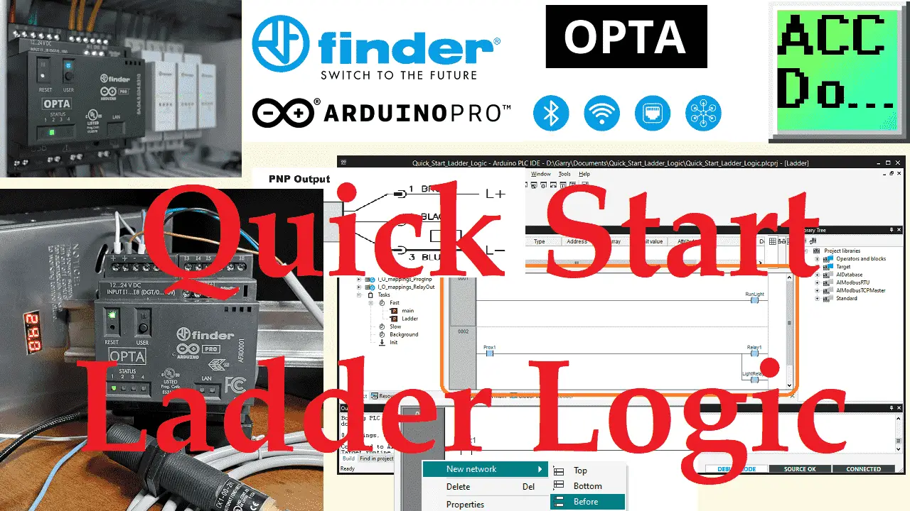Arduino Opta IoT PLC Quick Start Ladder Logic