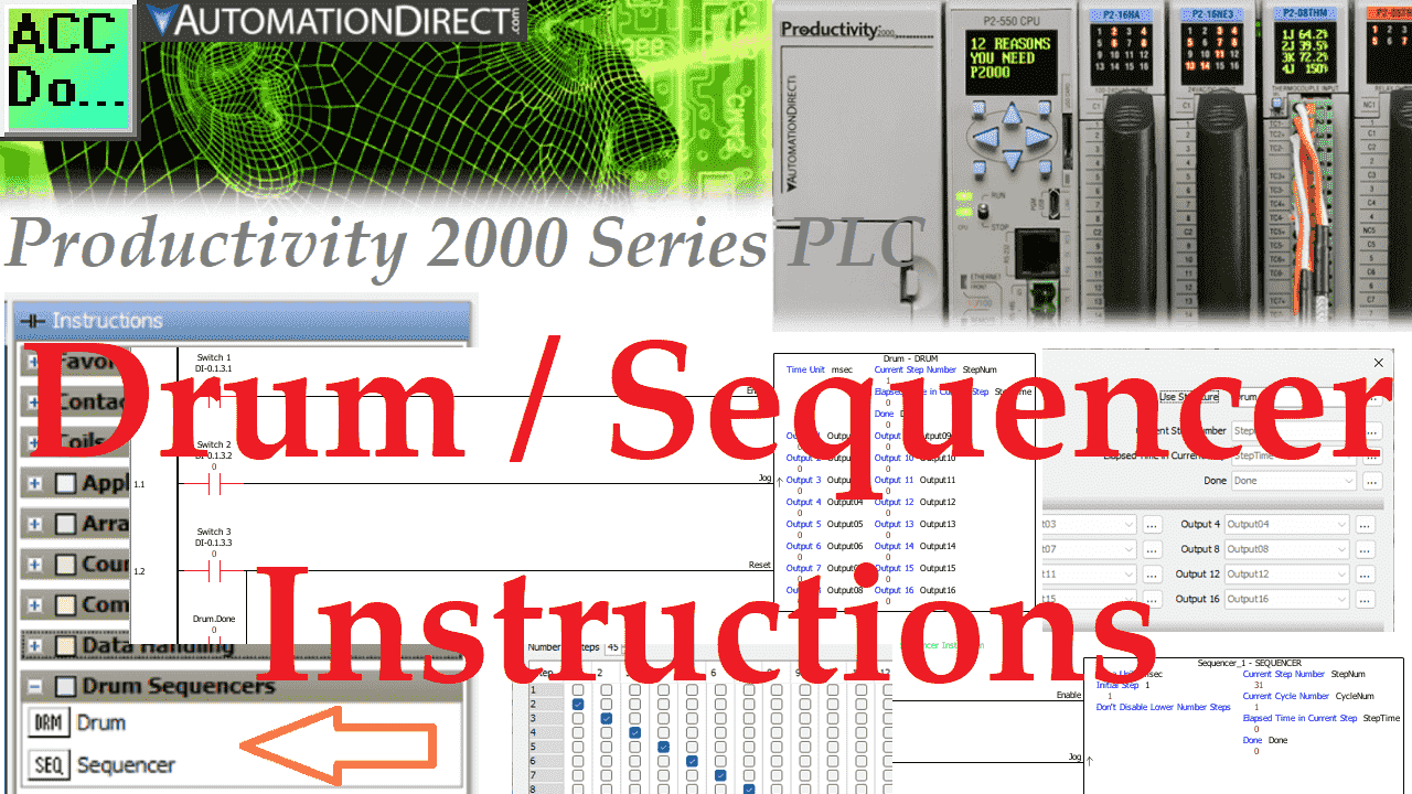 Productivity 2000 PLC Drum Sequencer Instructions