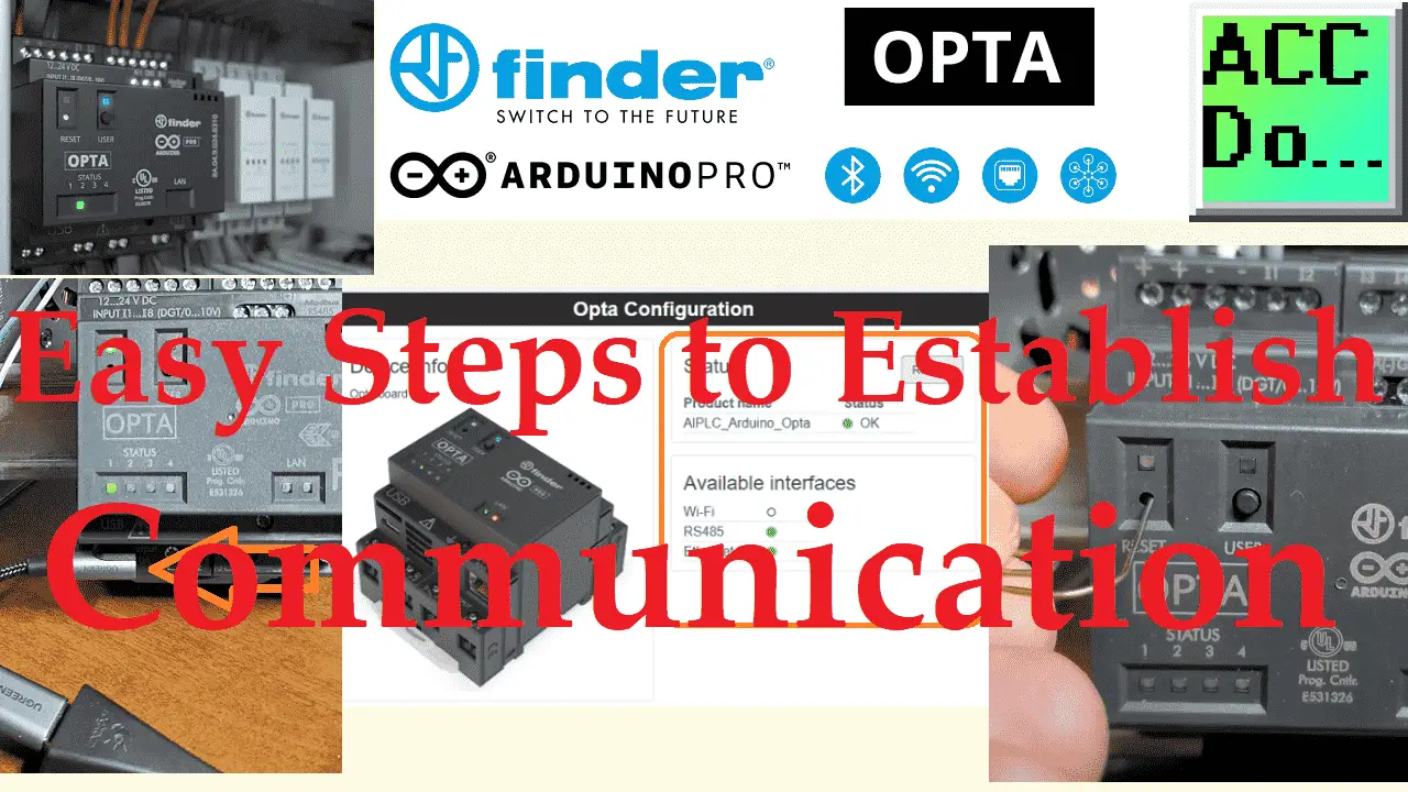 Easy Steps to Establish Communication between Arduino Opta IoT PLC