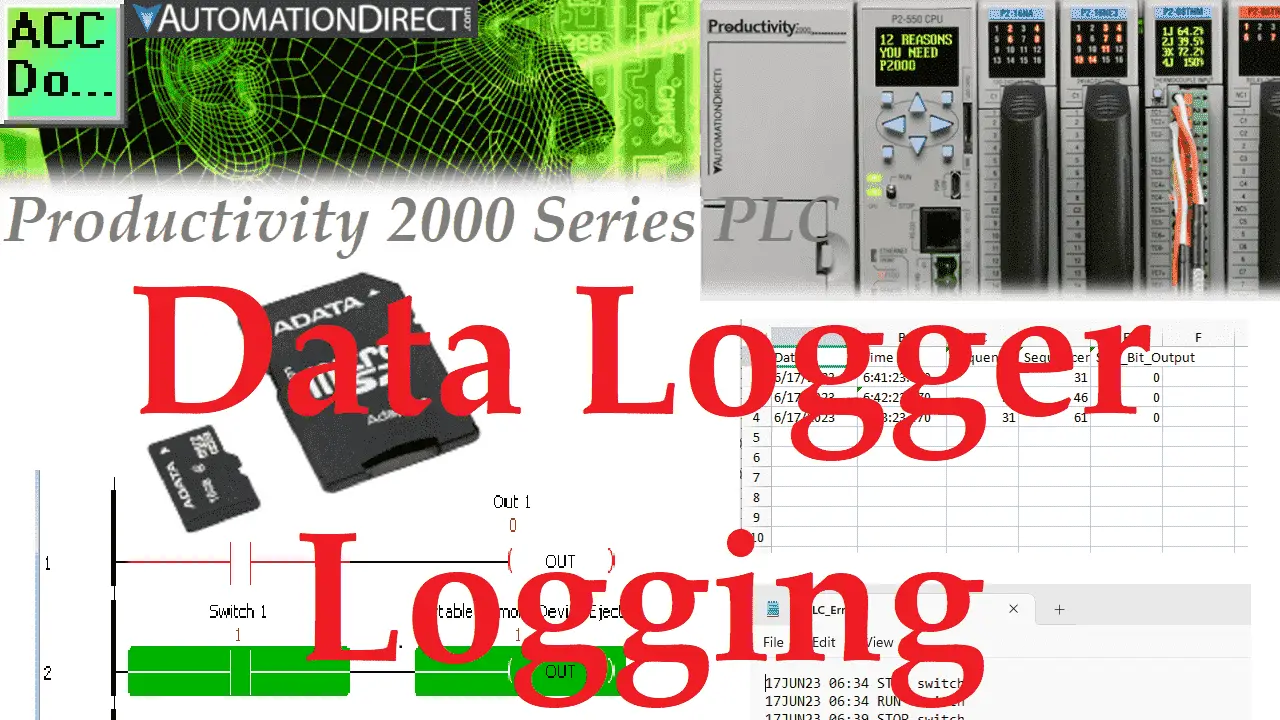 Productivity 2000 PLC Data Logger and Logging