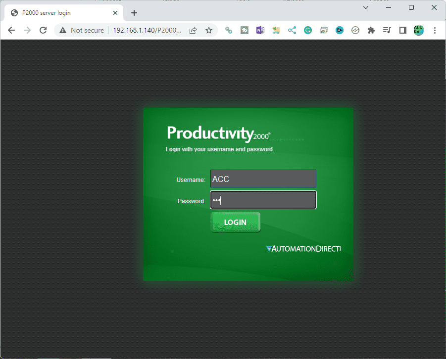 Productivity 2000 PLC Web Server (HTTP) P2000
