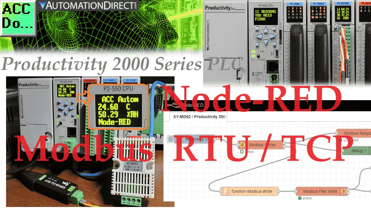 Productivity 2000 PLC Node-RED Modbus TCP