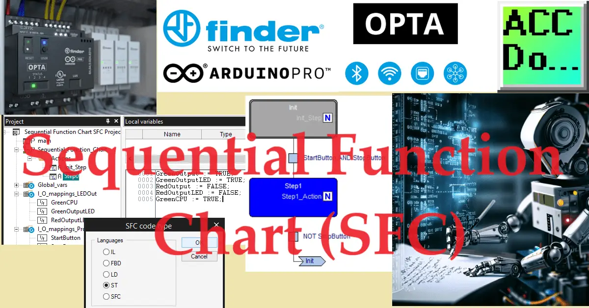 Arduino OPTA PLC - Sequential Function Chart SFC