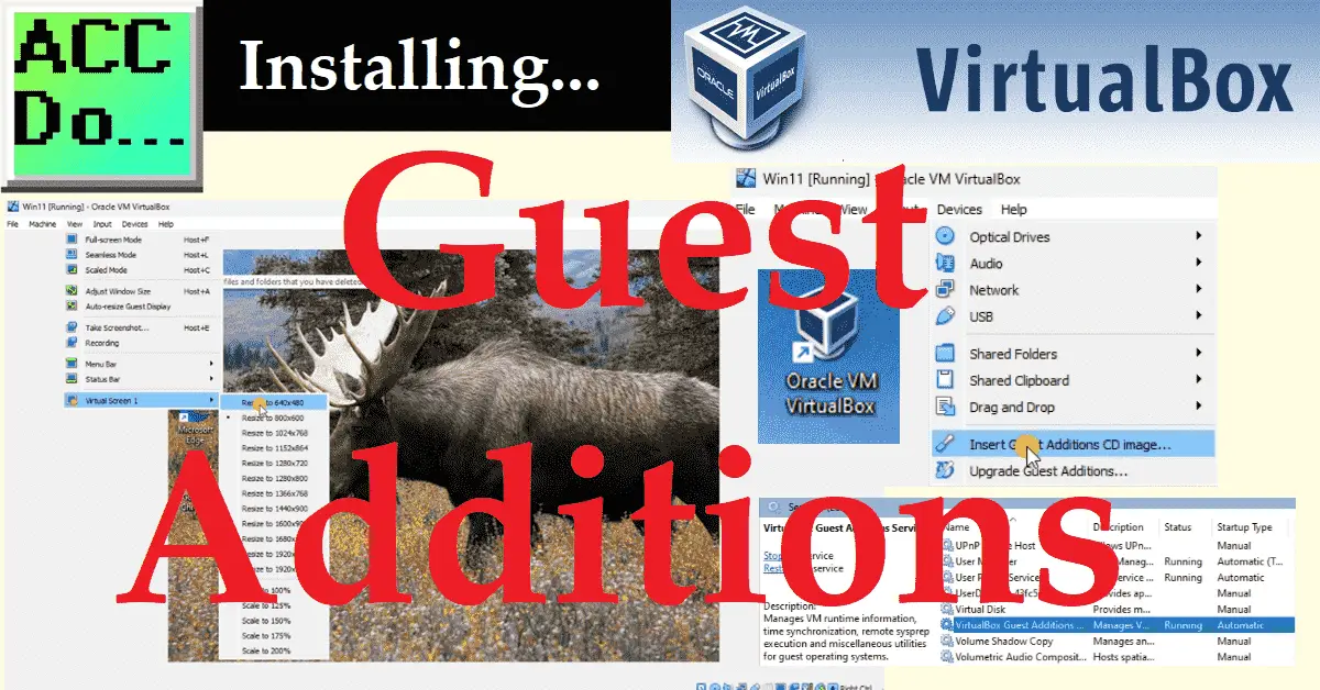 Installing Guest Additions for Oracle VirtualBox