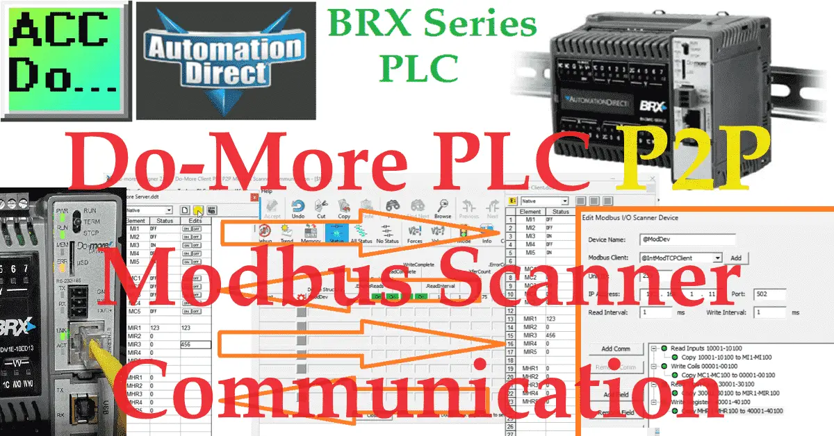 Do-More PLC P2P Modbus Scanner Communication